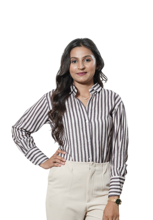 PinkminkBrown Stripes Cotton Shirt