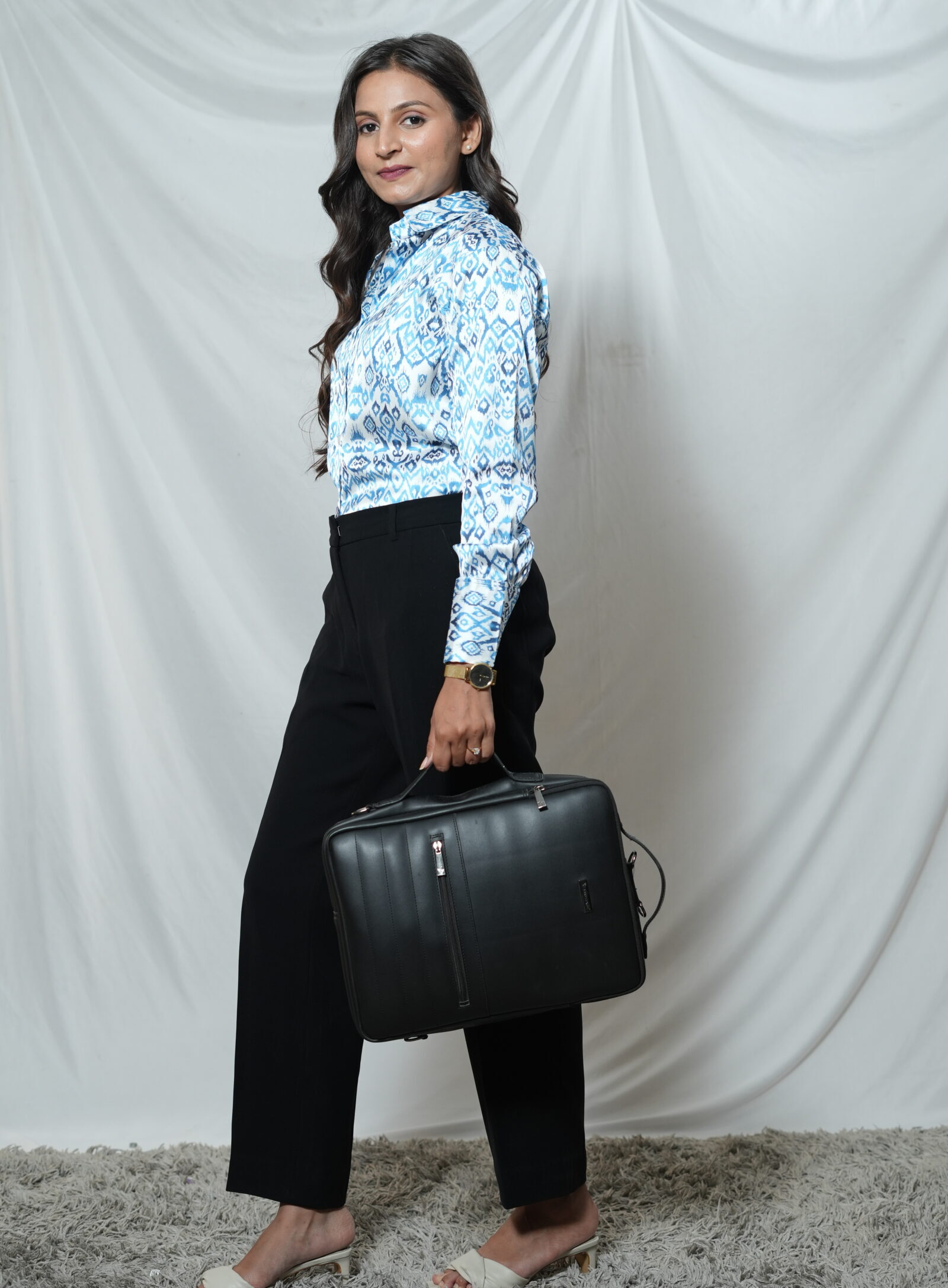 Pinkmink-Printed Satin Shirt